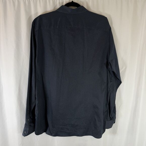 Ted Baker Dress Shirt Men's Small Blue Button Up Long Sleeve Cotton Blend Office - Picture 7 of 9